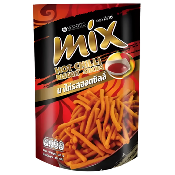 Kjøp Mix Hot Chilli Biscuits Sticks - VFoods, 50g - Fodda.no Asiatisk Nettbutikk - Rask levering i hele Norge