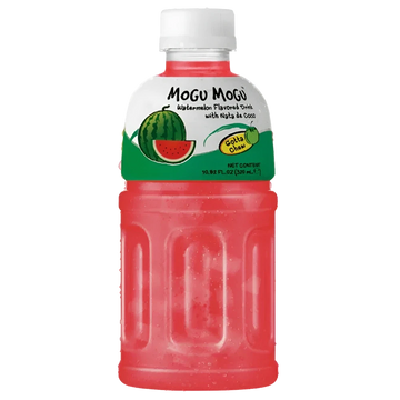 Kjøp Mogu Mogu Water Melon Flavour Drink with Nata De Coco, 320m på nett - Fodda.no Asiatisk Nettbutikk - Rask levering i hele Norge