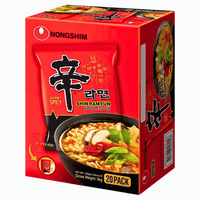 Kjøp Nongshim Instant Nudler Shin Ramyun Multipack, 600g (5x120g) på nett - Fodda.no Asiatisk Nettbutikk - Rask levering i hele Norge