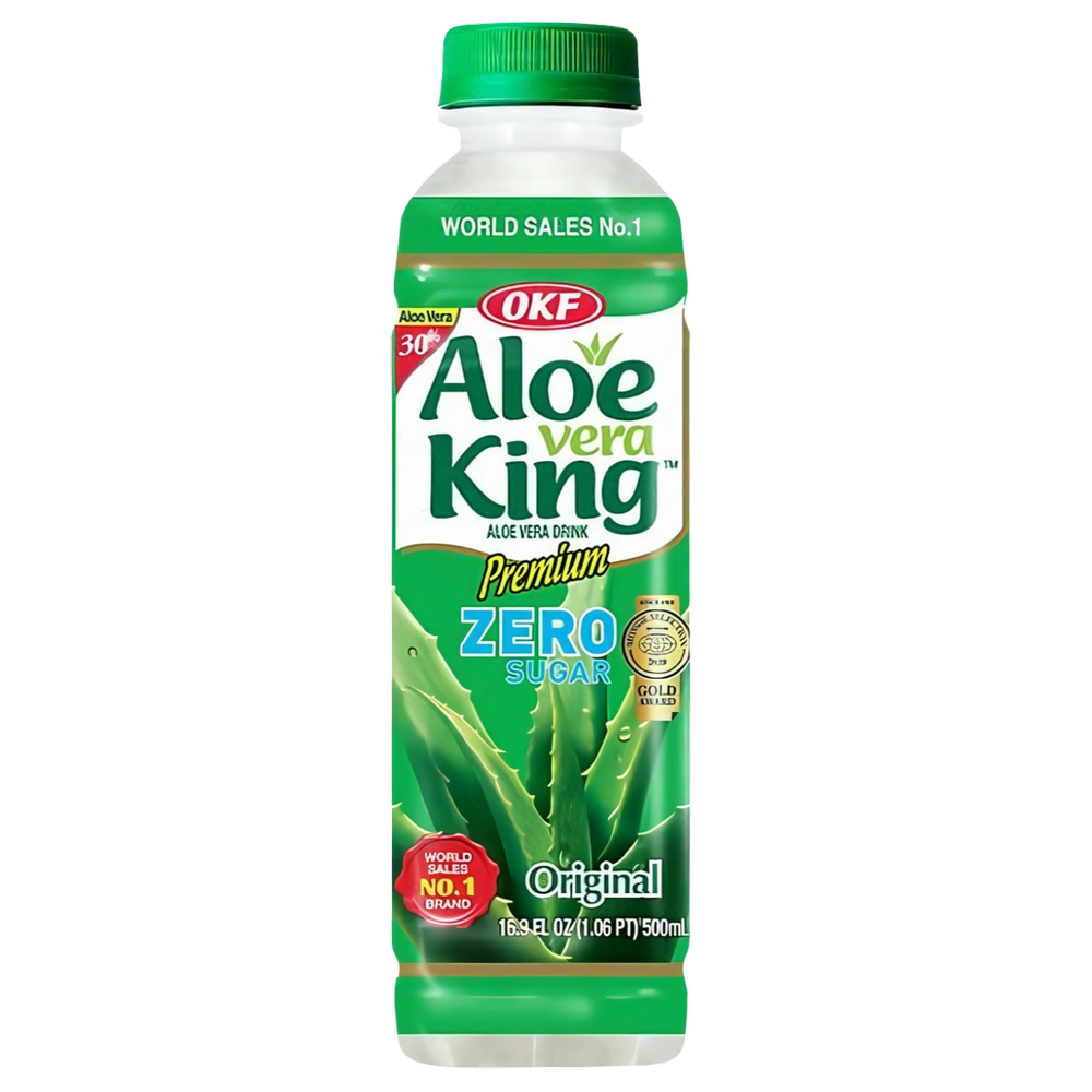 Kjøp OKF Premium Aloe Vera Drink Original (Zero Sugar), 500ml på nett - Fodda.no Asiatisk Nettbutikk - Rask levering i hele Norge