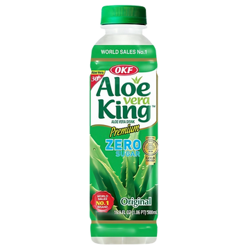 Kjøp OKF Premium Aloe Vera Drink Original (Zero Sugar), 500ml på nett - Fodda.no Asiatisk Nettbutikk - Rask levering i hele Norge