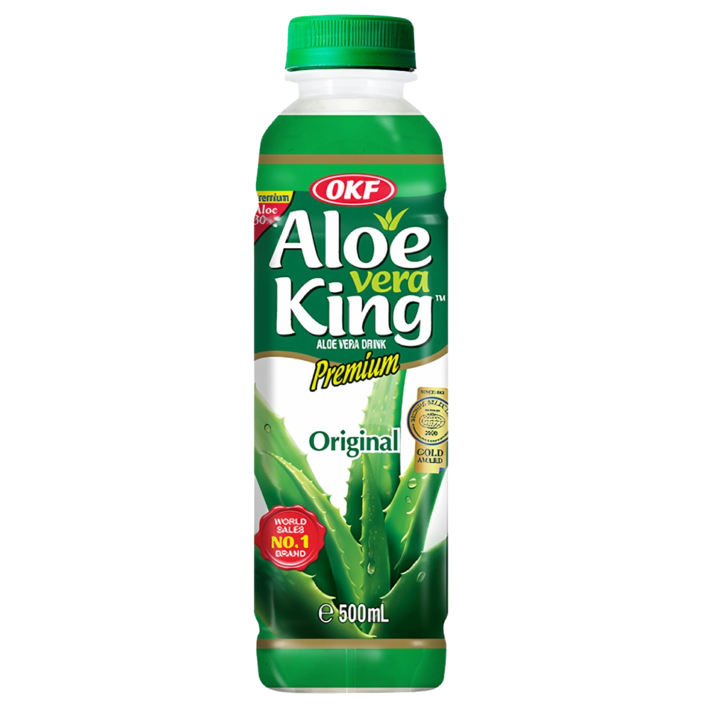 Kjøp OKF Premium Aloe Vera Drink Original, 500ml på nett - Fodda.no Asiatisk Nettbutikk - Rask levering i hele Norge