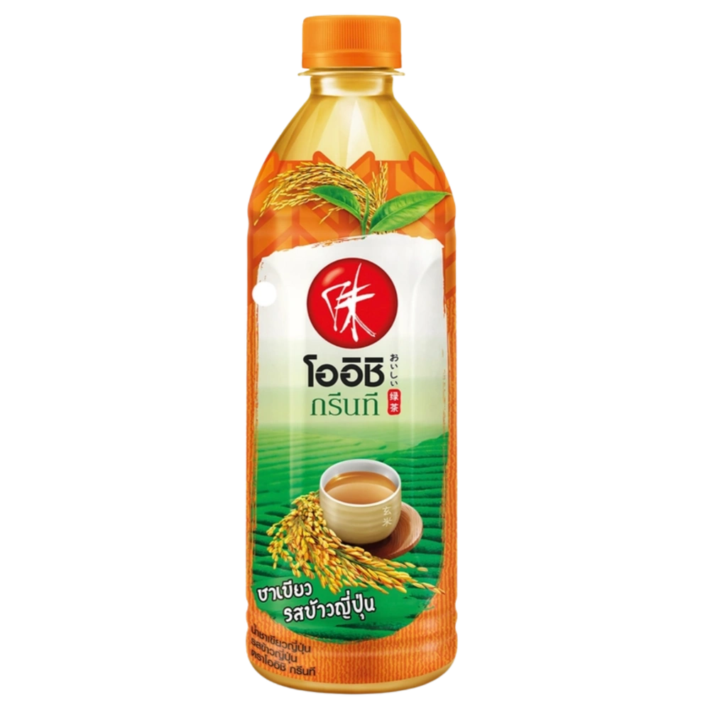 Kjøp Oishi Japanese Green Tea Genmai Flavour Drink, 500ml på nett - Fodda.no Asiatisk Nettbutikk - Rask levering i hele Norge