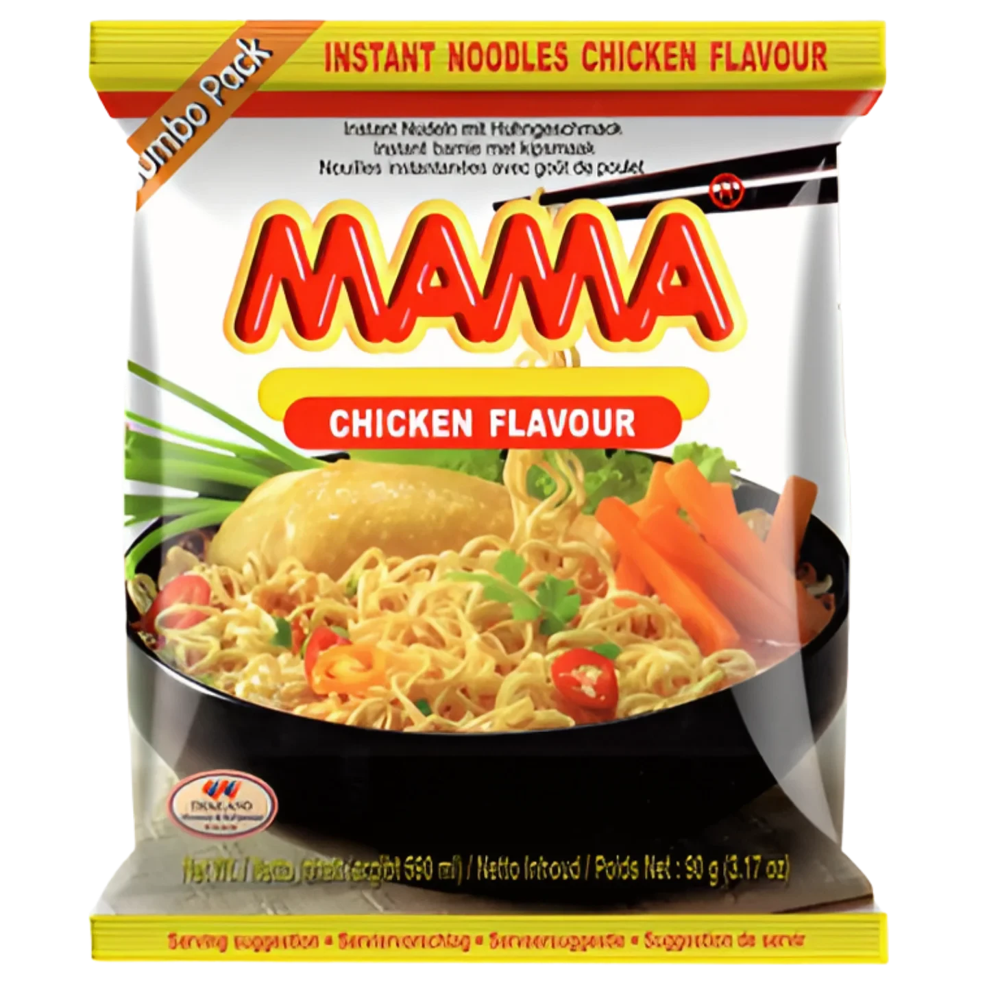 Kjøp Oriental Style Instant Noodles Chicken Flavour - Mama, 90g - Fodda.no Asiatisk Nettbutikk - Rask levering i hele Norge