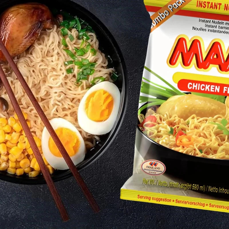 Kjøp Oriental Style Instant Noodles Chicken Flavour - Mama, 90g - Fodda.no Asiatisk Nettbutikk - Rask levering i hele Norge