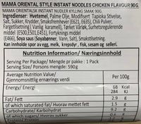 Kjøp Oriental Style Instant Noodles Chicken Flavour - Mama, 90g - Fodda.no Asiatisk Nettbutikk - Rask levering i hele Norge