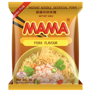 Kjøp Oriental Style Instant Noodles Pork Flavour - Mama, 90g - Fodda.no Asiatisk Nettbutikk - Rask levering i hele Norge