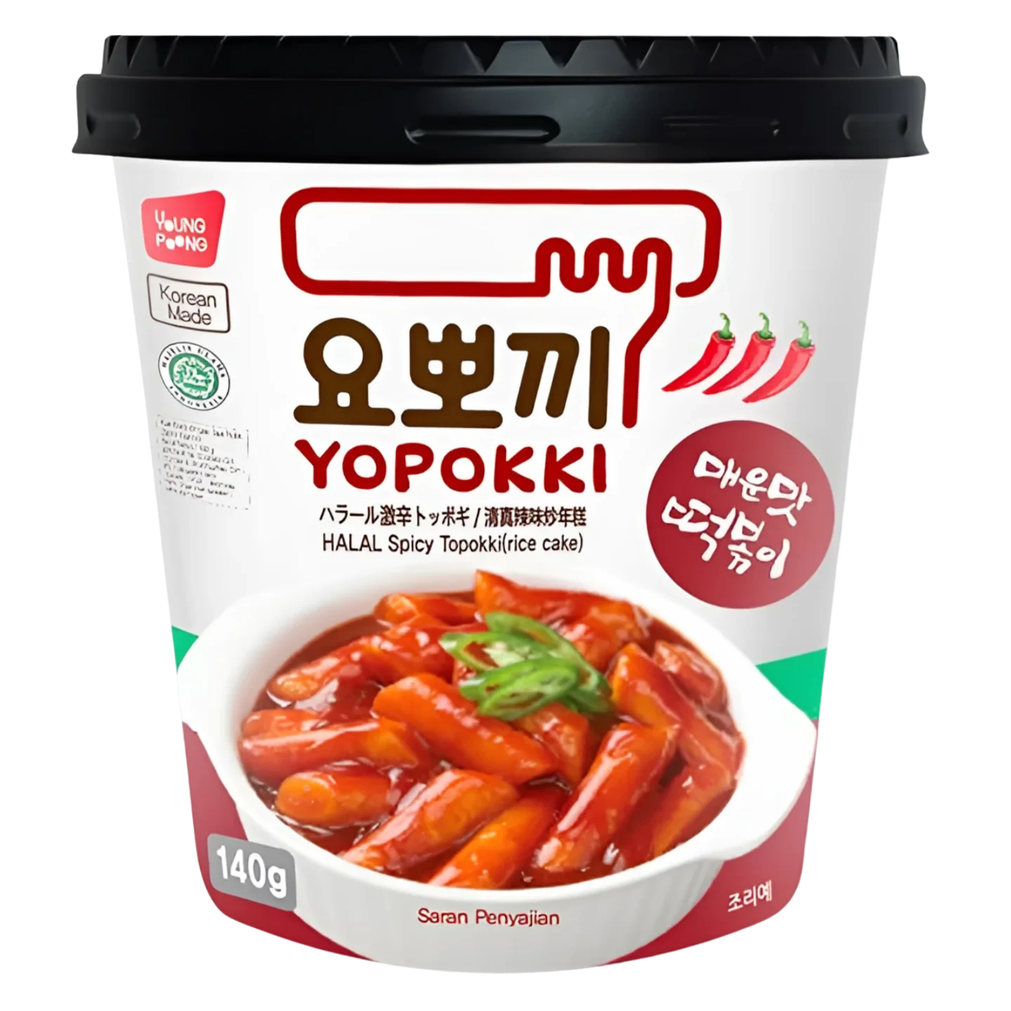 Kjøp Original Topokki Cup - Yopokki, 140g - Fodda.no Asiatisk Nettbutikk - Rask levering i hele Norge