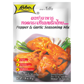 Kjøp Pepper & Garlic Seasoning Mix - Lobo, 30g - Fodda.no Asiatisk Nettbutikk - Rask levering i hele Norge