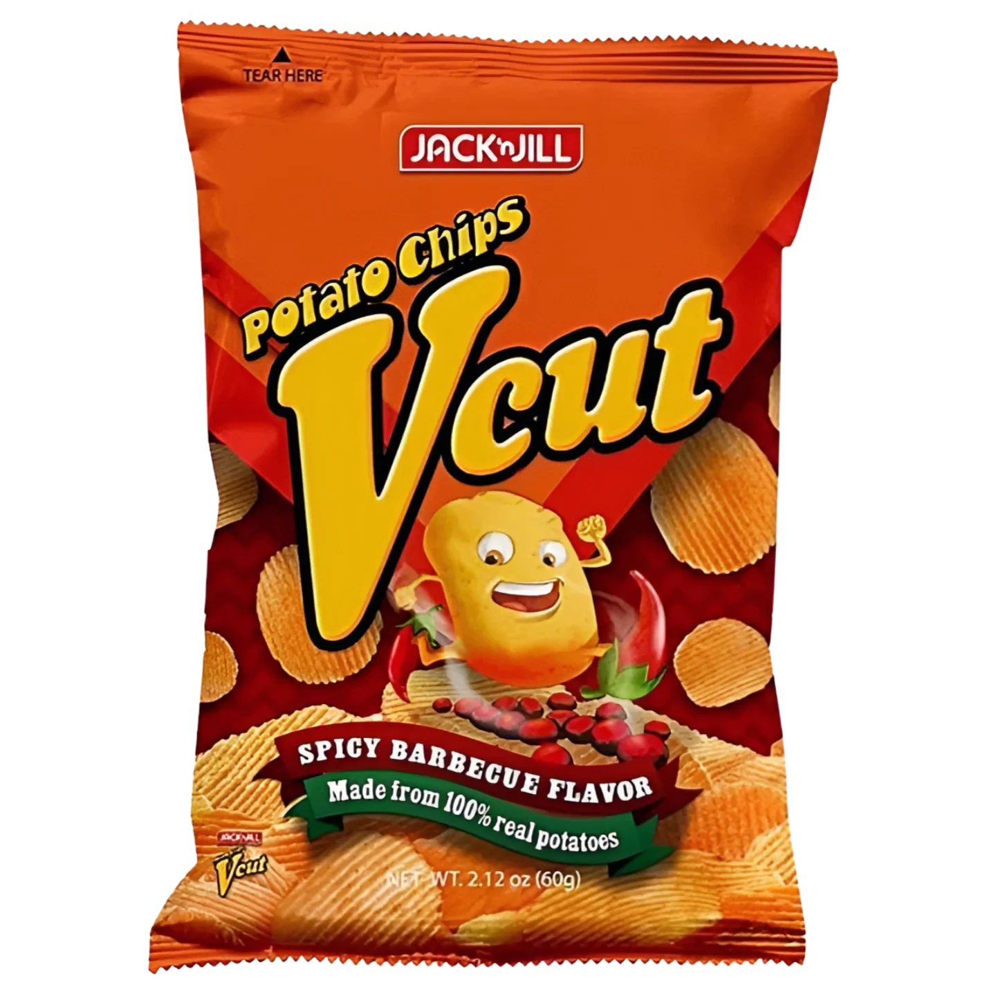 Kjøp Potato Chips Spicy BBQ - Vcut, 60g - Fodda.no Asiatisk Nettbutikk - Rask levering i hele Norge