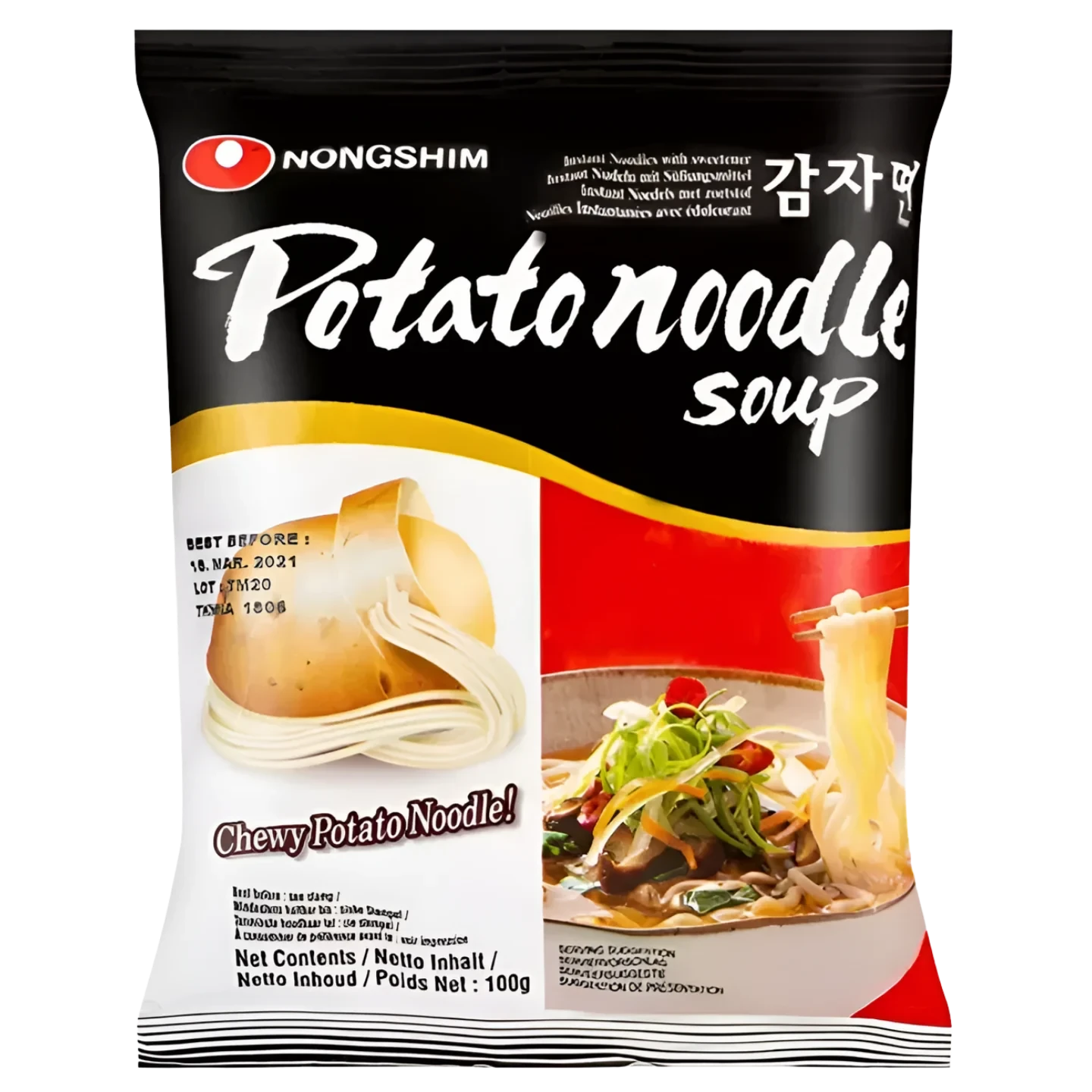 Kjøp Potato Soup Noodle - Nongshim, 100g - Fodda.no Asiatisk Nettbutikk - Rask levering i hele Norge