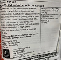 Kjøp Potato Soup Noodle - Nongshim, 100g - Fodda.no Asiatisk Nettbutikk - Rask levering i hele Norge