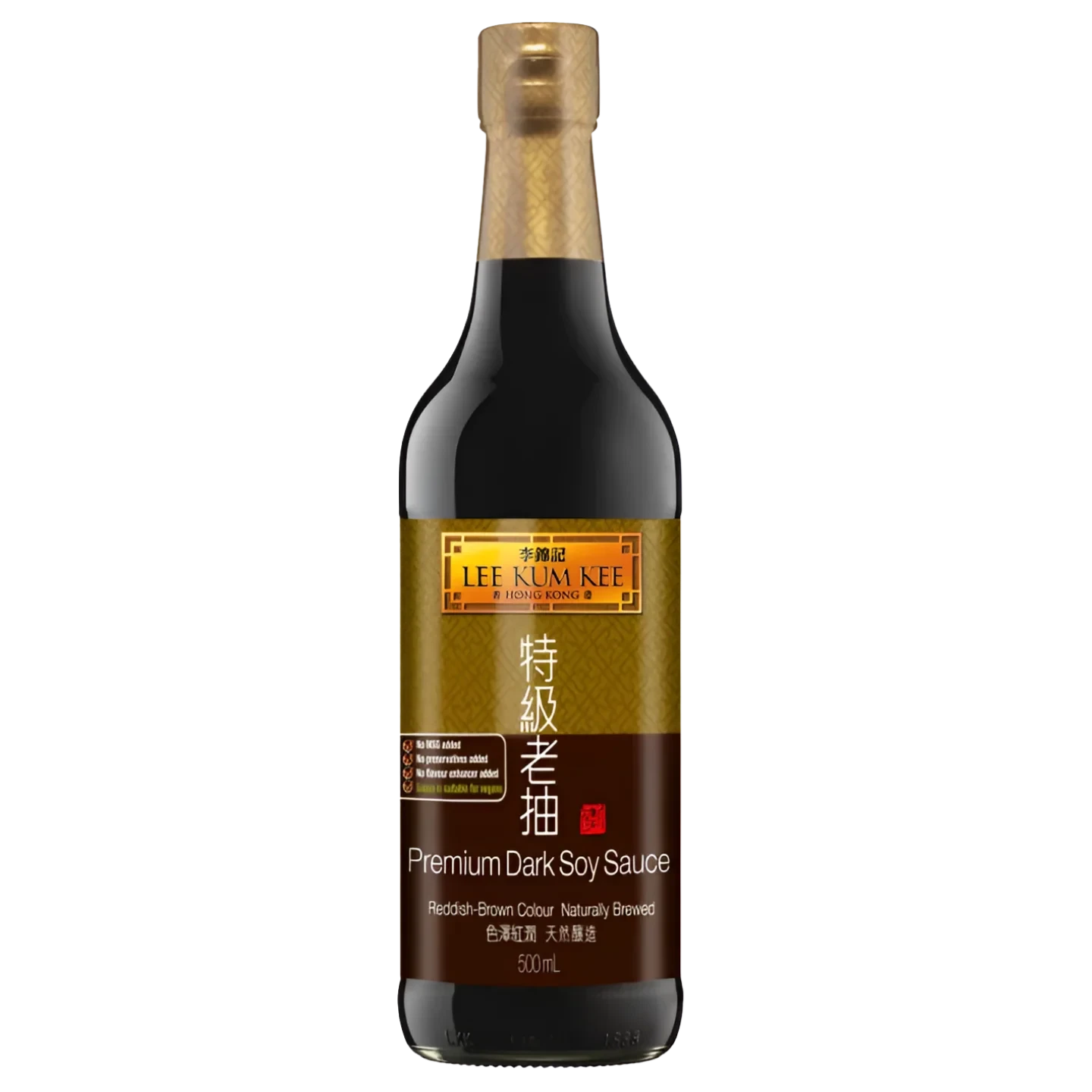 Kjøp Premium Dark Soy Sauce - Lee Kum Kee, 500ml - Fodda.no Asiatisk Nettbutikk - Rask levering i hele Norge