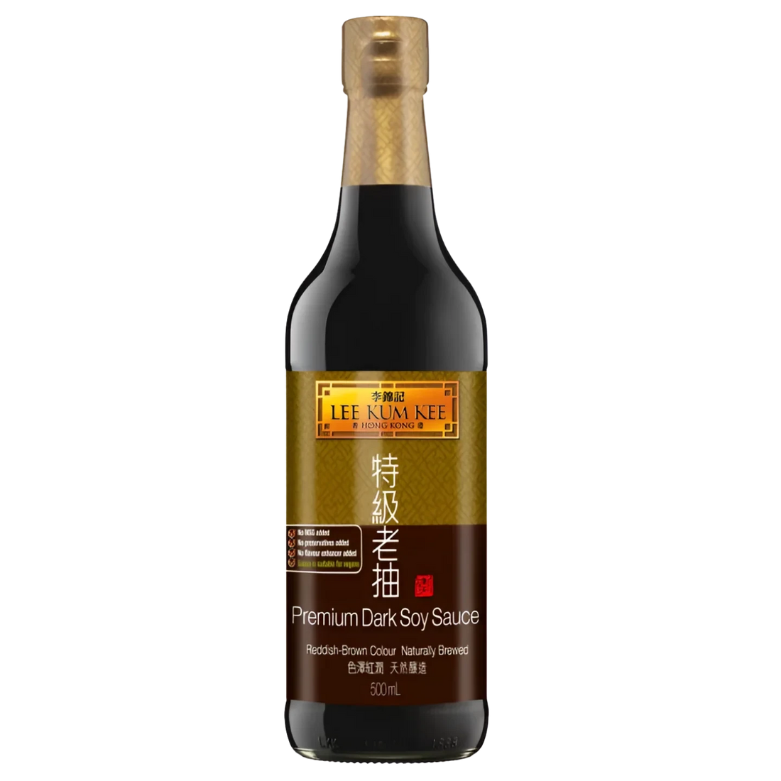 Kjøp Premium Dark Soy Sauce - Lee Kum Kee, 500ml - Fodda.no Asiatisk Nettbutikk - Rask levering i hele Norge