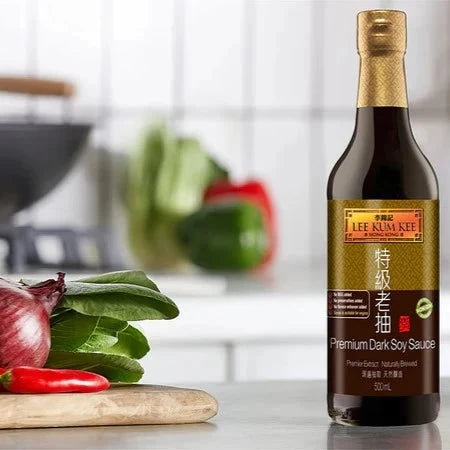 Kjøp Premium Dark Soy Sauce - Lee Kum Kee, 500ml - Fodda.no Asiatisk Nettbutikk - Rask levering i hele Norge