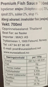 Kjøp Premium Fish Sauce - Megachef, 700ml - Fodda.no Asiatisk Nettbutikk - Rask levering i hele Norge