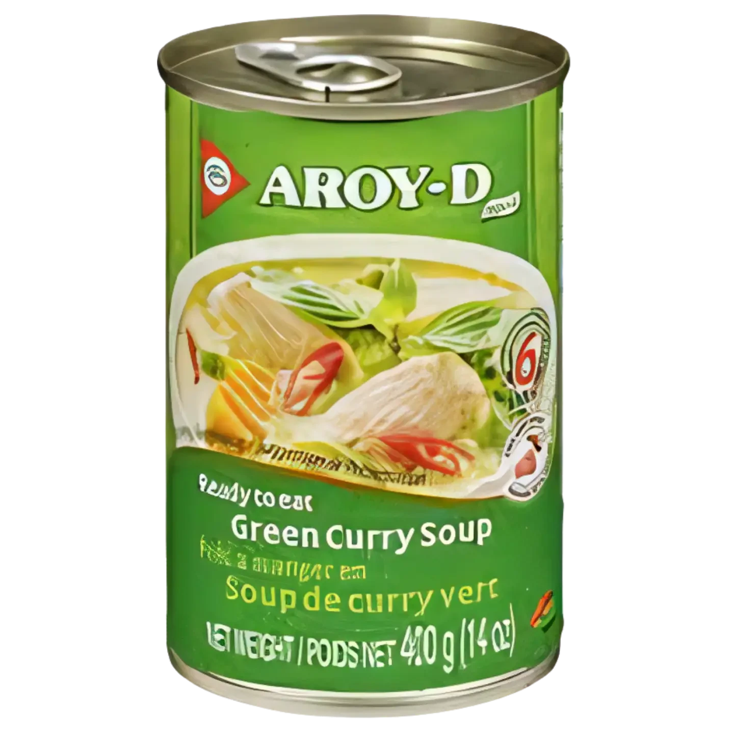 Kjøp Ready To Eat Green Curry Soup - Aroy-D, 400g - Fodda.no Asiatisk Nettbutikk - Rask levering i hele Norge