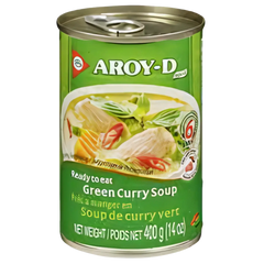 Kjøp Ready To Eat Green Curry Soup - Aroy-D, 400g - Fodda.no Asiatisk Nettbutikk - Rask levering i hele Norge