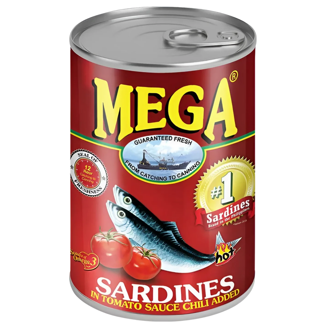 Kjøp Sardines In Tomato Sauce Chilli Added - Mega, 425g - Fodda.no Asiatisk Nettbutikk - Rask levering i hele Norge