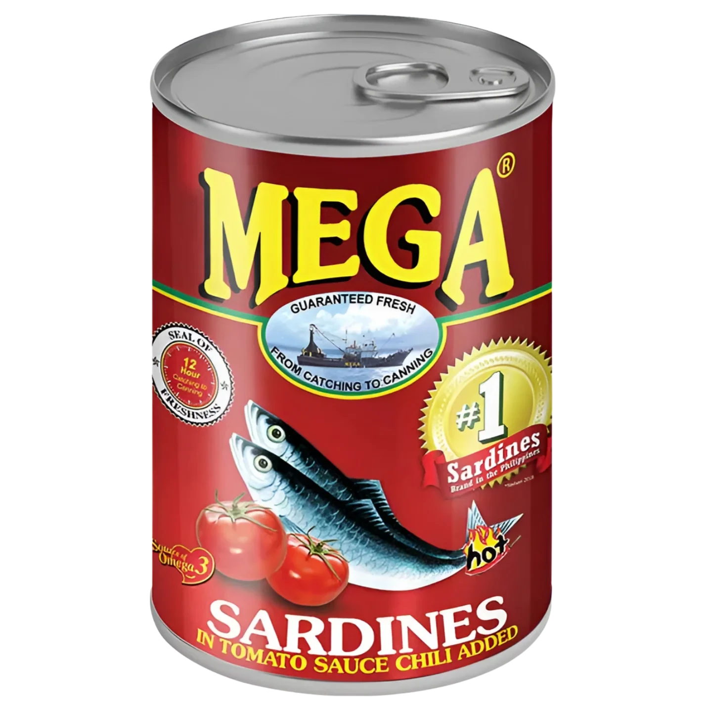 Kjøp Sardines In Tomato Sauce Chilli Added - Mega, 425g - Fodda.no Asiatisk Nettbutikk - Rask levering i hele Norge