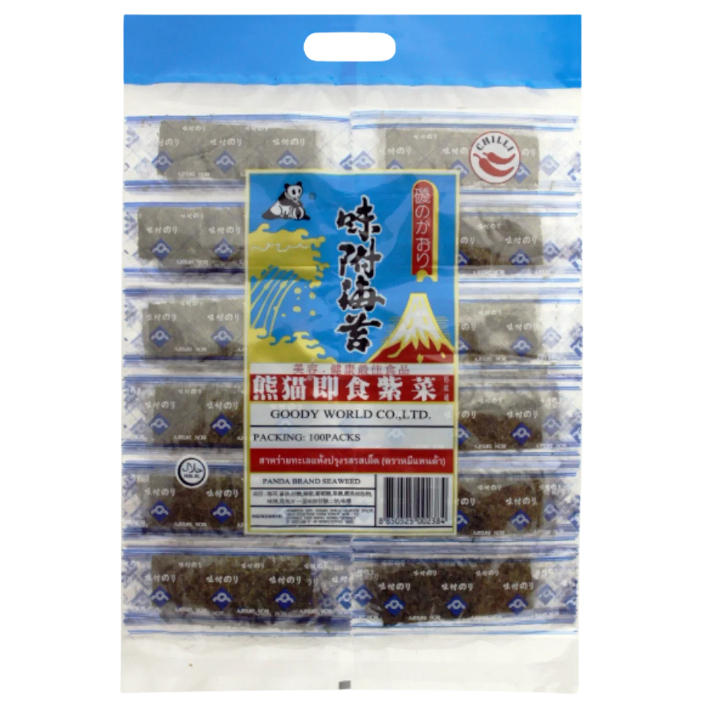 Kjøp Seasoned Seaweed 100pcs - Panda Brand, 33g - Fodda.no Asiatisk Nettbutikk - Rask levering i hele Norge