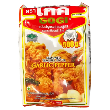 Kjøp Seasoned Tempura Flour Mix With Garlic Pepper - Gogi, 500g - Fodda.no Asiatisk Nettbutikk - Rask levering i hele Norge