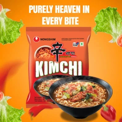 Kjøp Shin Kimchi Ramyun - Nongshim, 120g - Fodda.no Asiatisk Nettbutikk - Rask levering i hele Norge