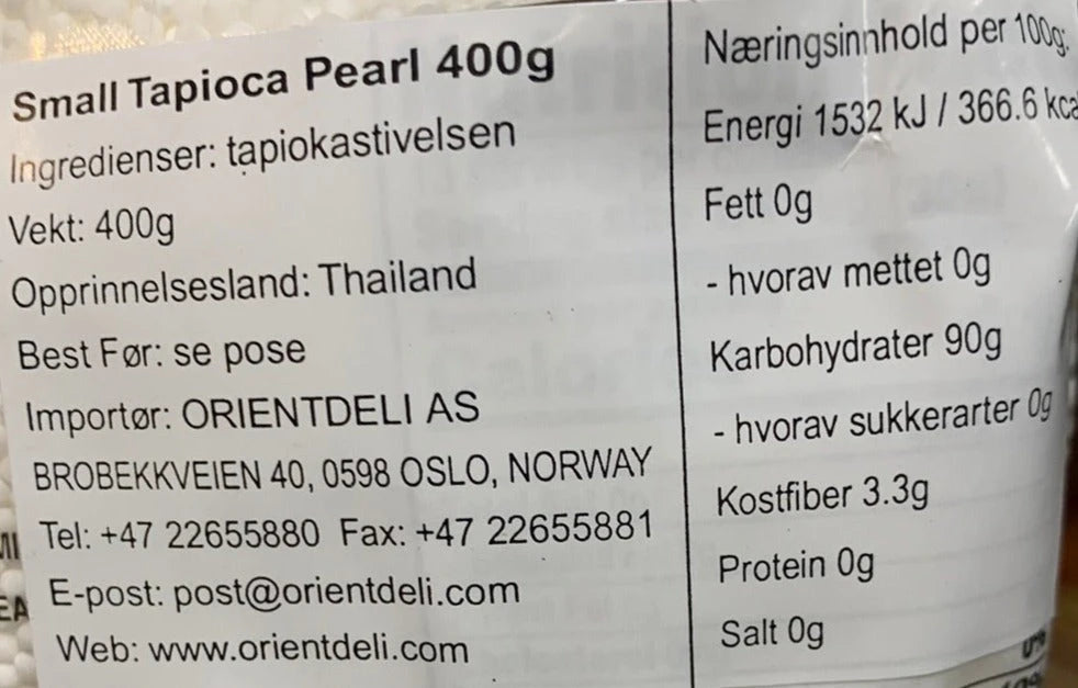 Kjøp Small Tapioca Pearl - Three Deer Brand, 400g - Fodda.no Asiatisk Nettbutikk - Rask levering i hele Norge