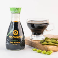 Kjøp Soy Sauce Less Salt - KIKKOMAN, 150ml - Fodda.no Asiatisk Nettbutikk - Rask levering i hele Norge