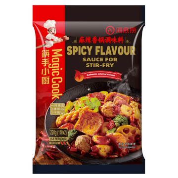 Kjøp Spicy Flavour Sauce for Stir-Fry - Magic Cook, 220g - Fodda.no Asiatisk Nettbutikk - Rask levering i hele Norge