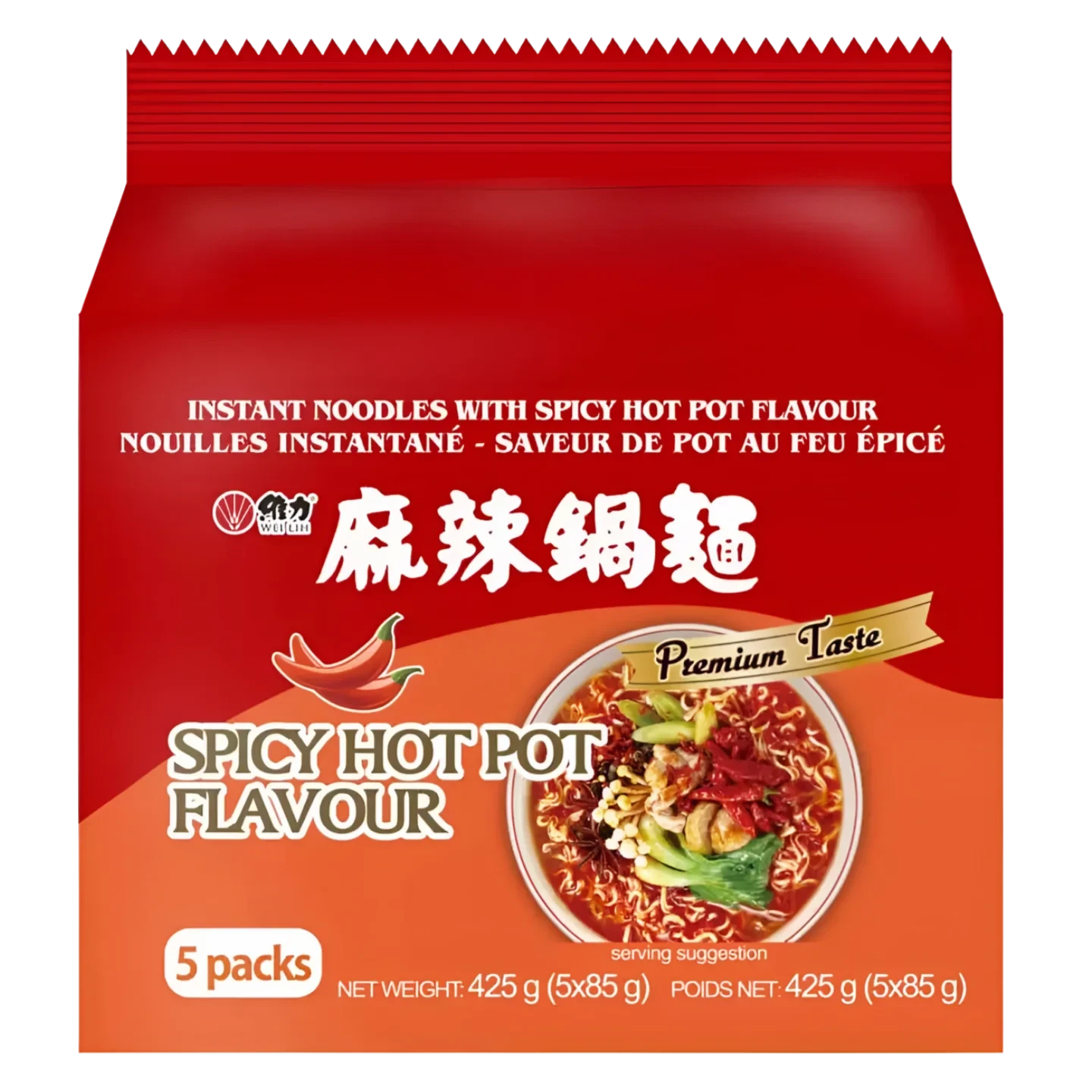 Kjøp Spicy Hot Pot Flavour - Wei Lih, 5x85g - Fodda.no Asiatisk Nettbutikk - Rask levering i hele Norge