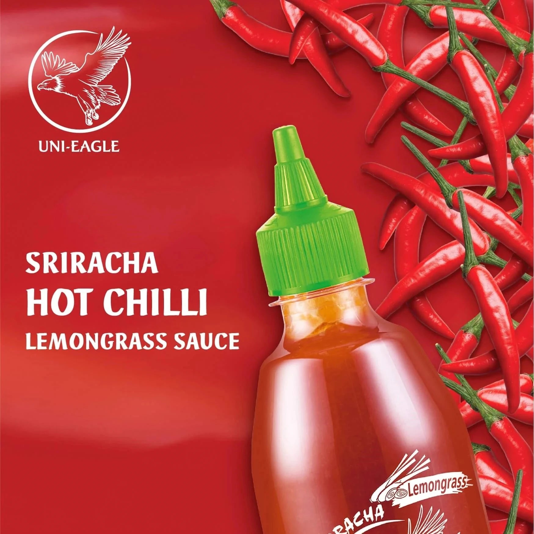 Kjøp Sriracha Hot Chili Sauce - Uni-Eagle, 430ml - Fodda.no Asiatisk Nettbutikk - Rask levering i hele Norge