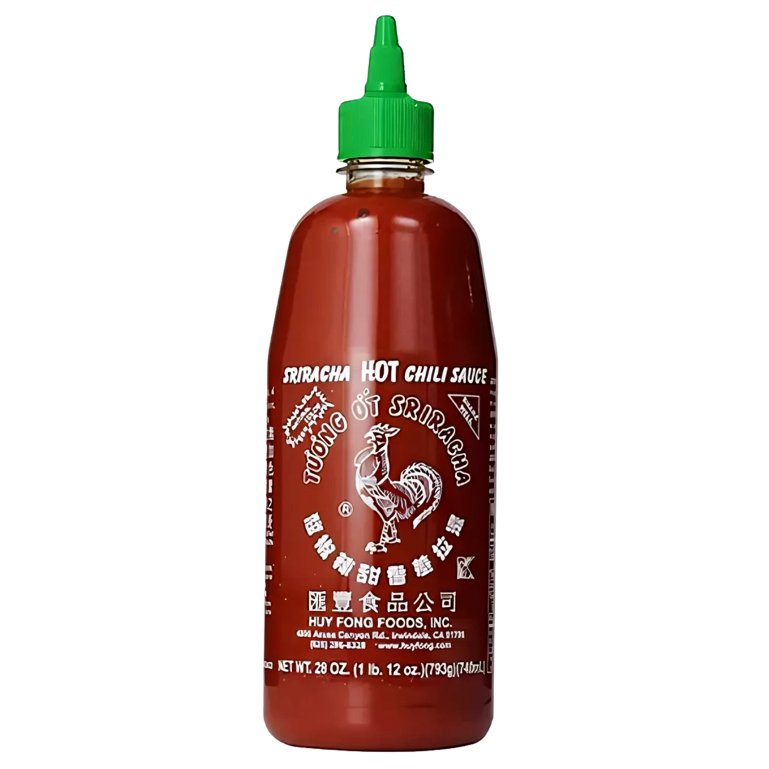 Kjøp Sriracha Original Hot Chili Sauce - Huy Fong, 793g - Fodda.no Asiatisk Nettbutikk - Rask levering i hele Norge