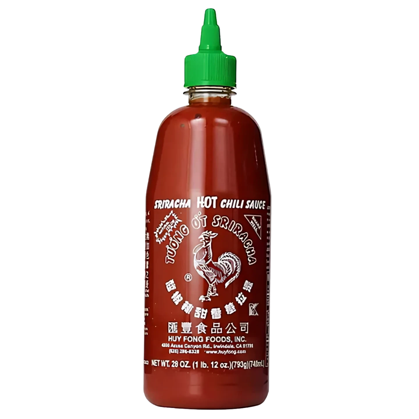 Kjøp Sriracha Original Hot Chili Sauce - Huy Fong, 793g - Fodda.no Asiatisk Nettbutikk - Rask levering i hele Norge