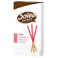 Kjøp Sticks Strawberry Flavoured Coating - Soleo Sweet, 50g - Fodda.no Asiatisk Nettbutikk - Rask levering i hele Norge