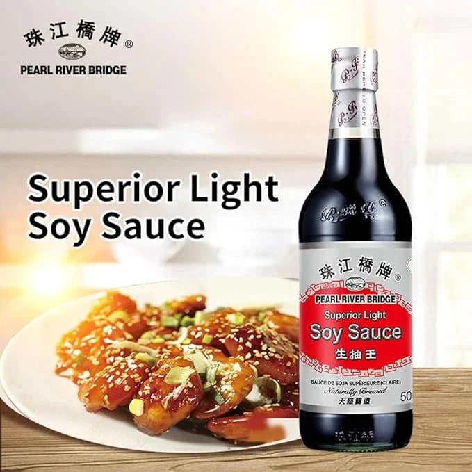 Kjøp Superior Light Soy Sauce - Pearl River Bridge, 500ml - Fodda.no Asiatisk Nettbutikk - Rask levering i hele Norge