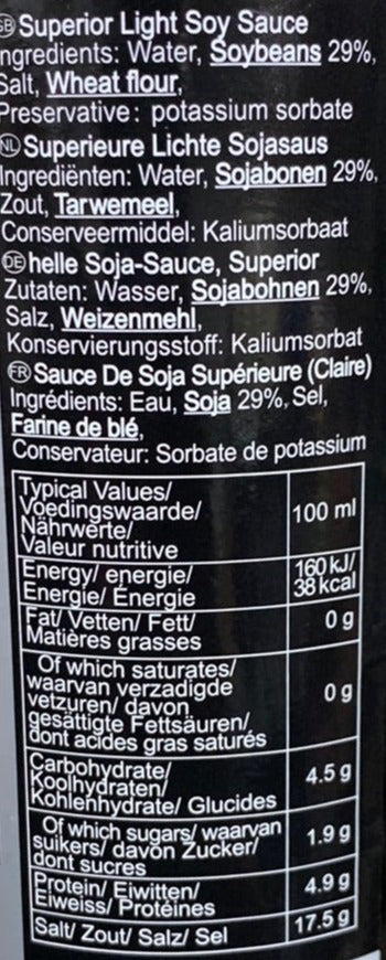 Kjøp Superior Light Soy Sauce - Pearl River Bridge, 500ml - Fodda.no Asiatisk Nettbutikk - Rask levering i hele Norge