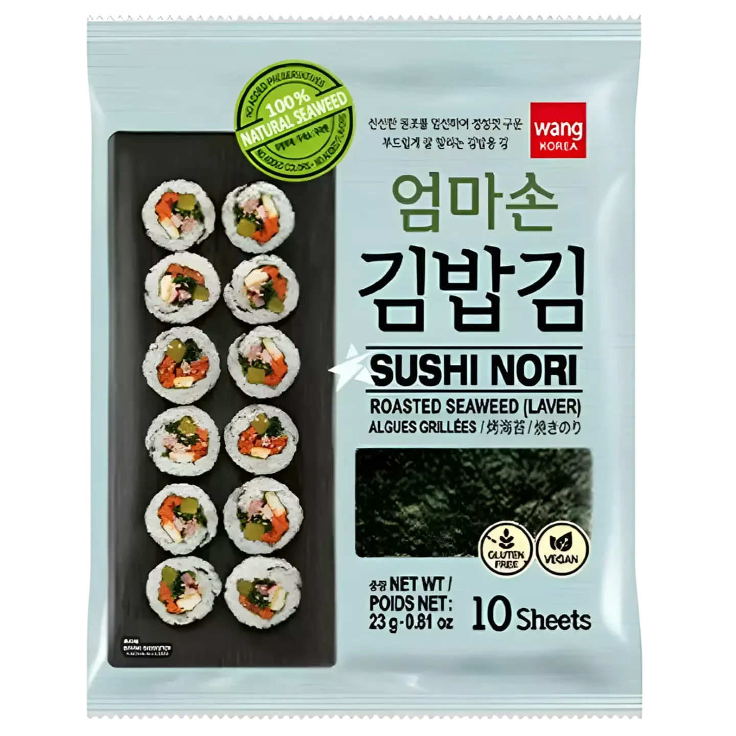 Kjøp Sushi Nori Roasted Seaweed (LAVER) - Wang, 23g - Fodda.no Asiatisk Nettbutikk - Rask levering i hele Norge