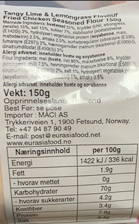 Kjøp Tangy Lime & Lemongrass Flavour Fried Chicken Seasoned Flour - Lobo, 150g - Fodda.no Asiatisk Nettbutikk - Rask levering i hele Norge