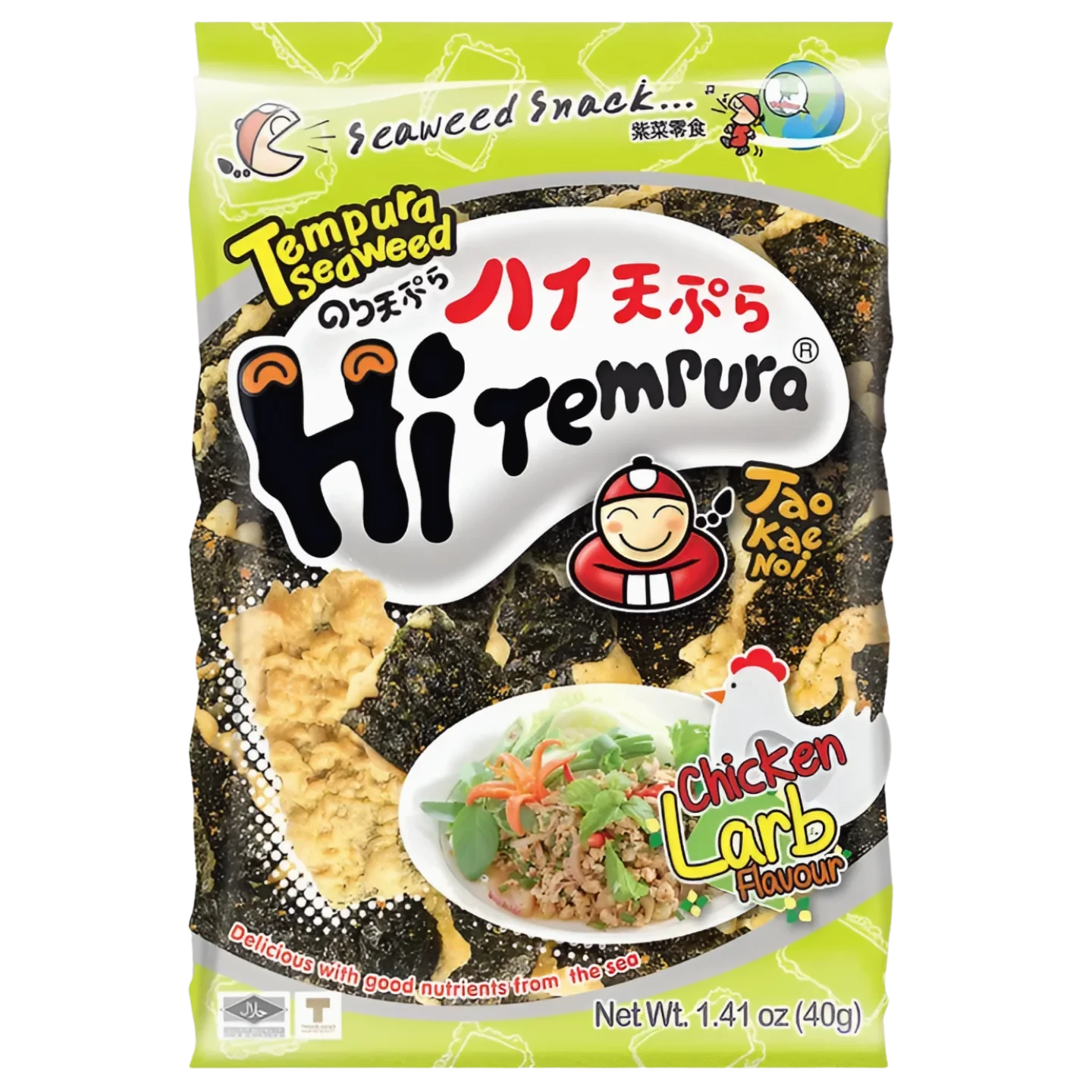 Kjøp Tempura Seaweed Chicken Larb Flavor - Tao Kae Noi, 40g - Fodda.no Asiatisk Nettbutikk - Rask levering i hele Norge