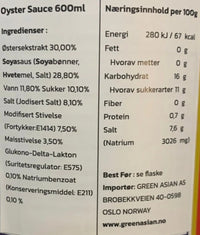 Kjøp Thai Oyster Sauce - Maekrua, 600ml - Fodda.no Asiatisk Nettbutikk - Rask levering i hele Norge