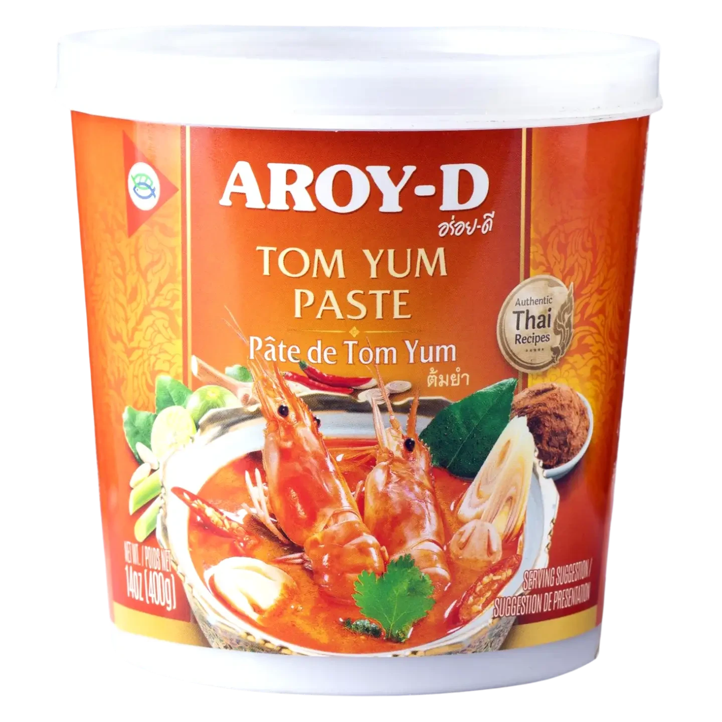 Kjøp Tom Yum Paste - Aroy-D, 400g - Fodda.no Asiatisk Nettbutikk - Rask levering i hele Norge