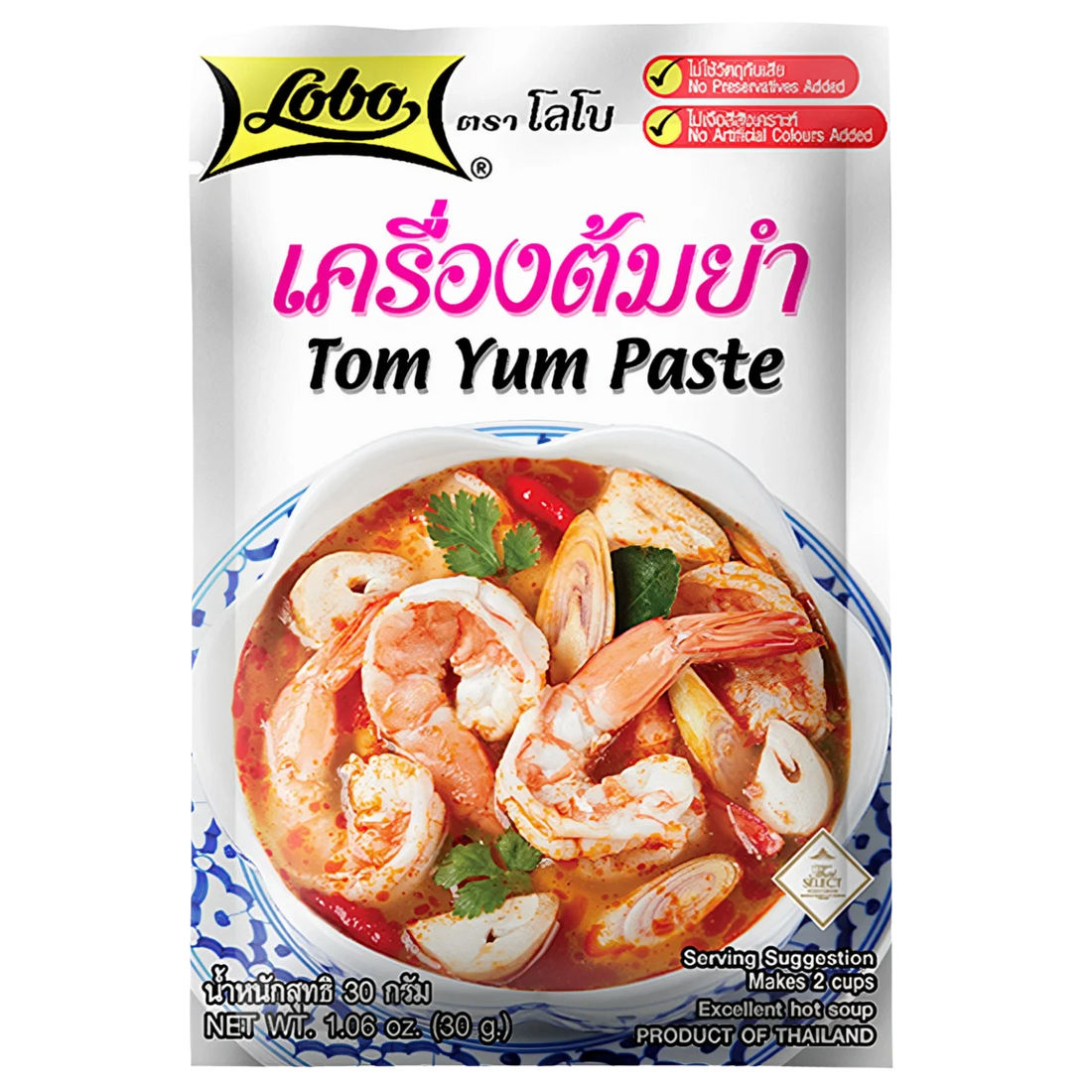 Kjøp Tom Yum Paste - Lobo, 30g - Fodda.no Asiatisk Nettbutikk - Rask levering i hele Norge