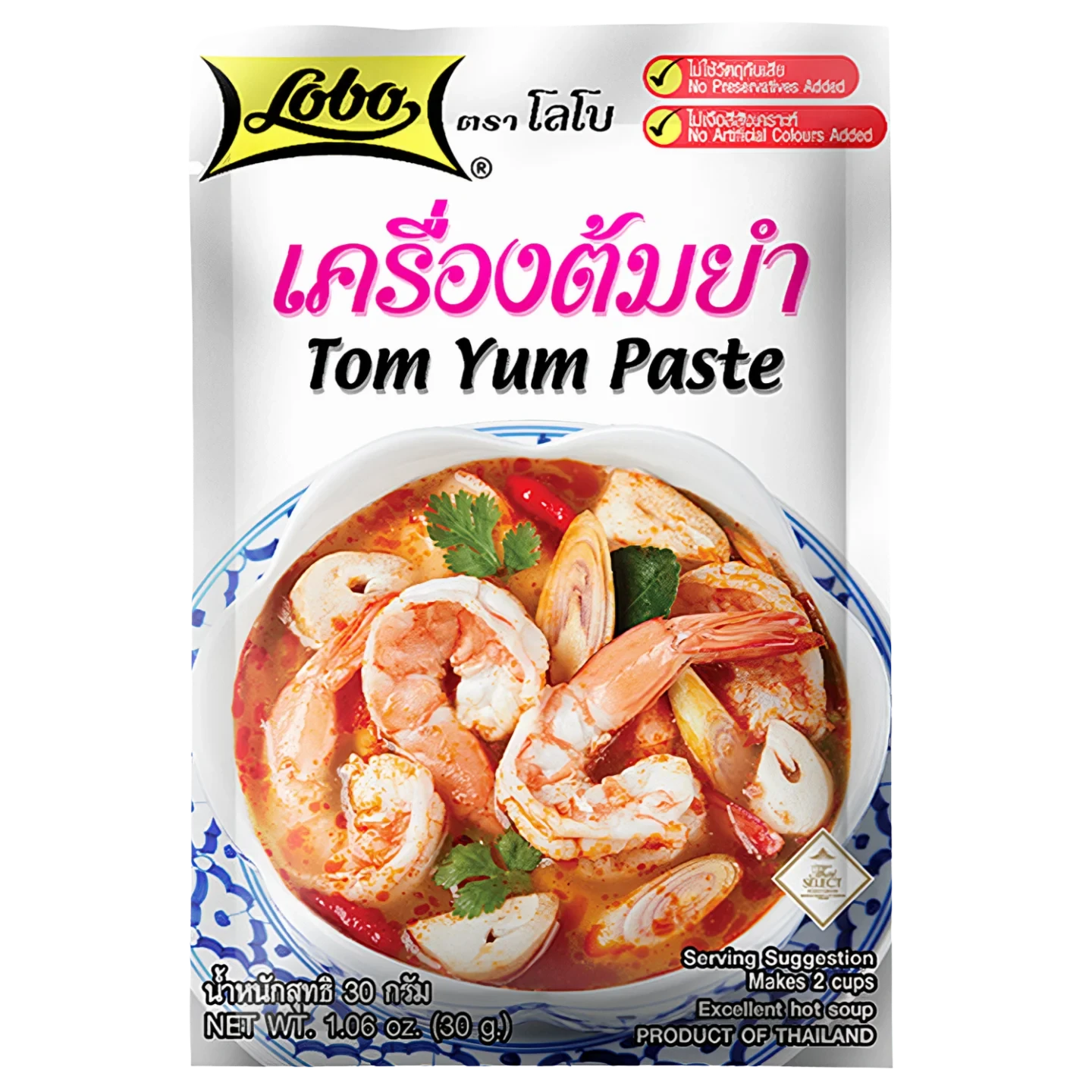 Kjøp Tom Yum Paste - Lobo, 30g - Fodda.no Asiatisk Nettbutikk - Rask levering i hele Norge