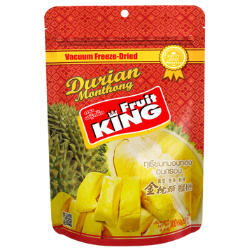 Kjøp Vacuum Freeze Dried Durian Monthong - Fruit King, 50g - Fodda.no Asiatisk Nettbutikk - Rask levering i hele Norge