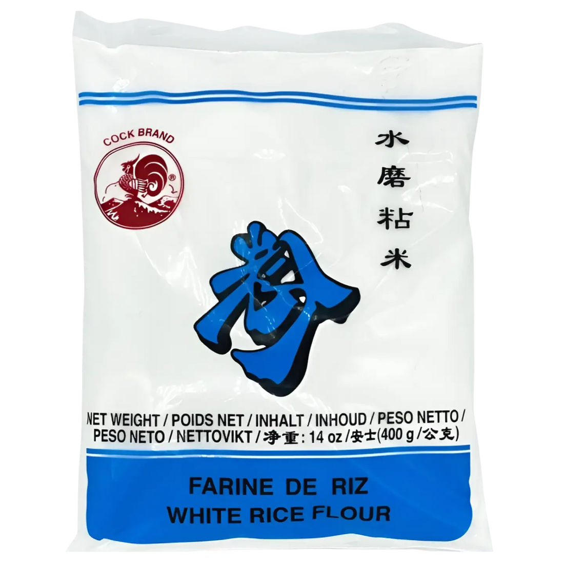 Kjøp White Rice Flour (Rismel) - Cock Brand, 400g - Fodda.no Asiatisk Nettbutikk - Rask levering i hele Norge