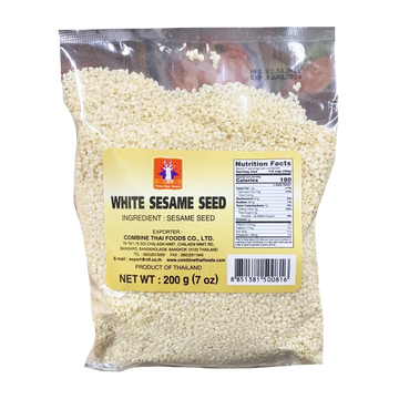 Kjøp White Sesame Seeds - Three Deer Brand, 200g - Fodda.no Asiatisk Nettbutikk - Rask levering i hele Norge