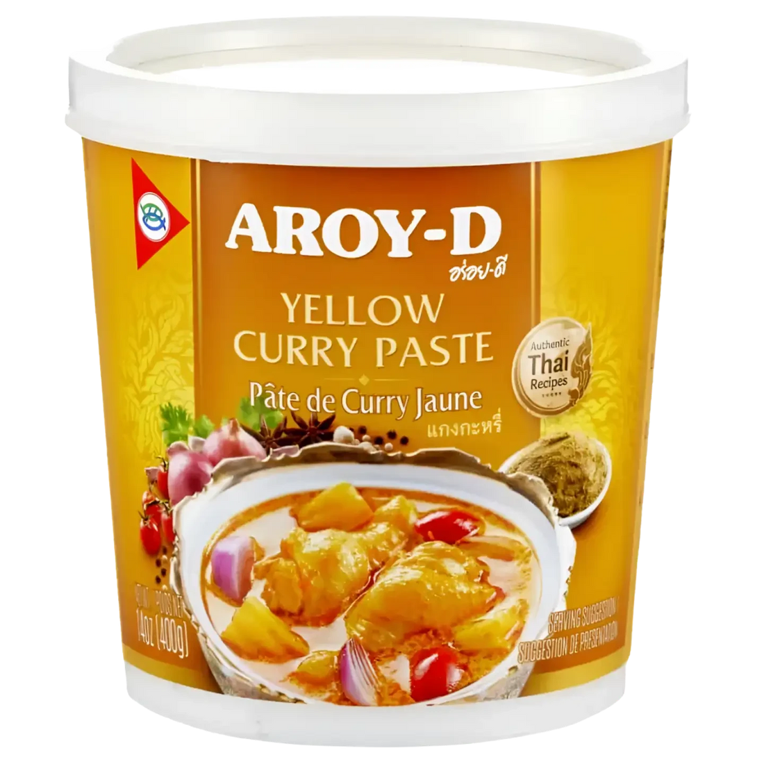 Kjøp Yellow Curry Paste - Aroy-D, 400g - Fodda.no Asiatisk Nettbutikk - Rask levering i hele Norge