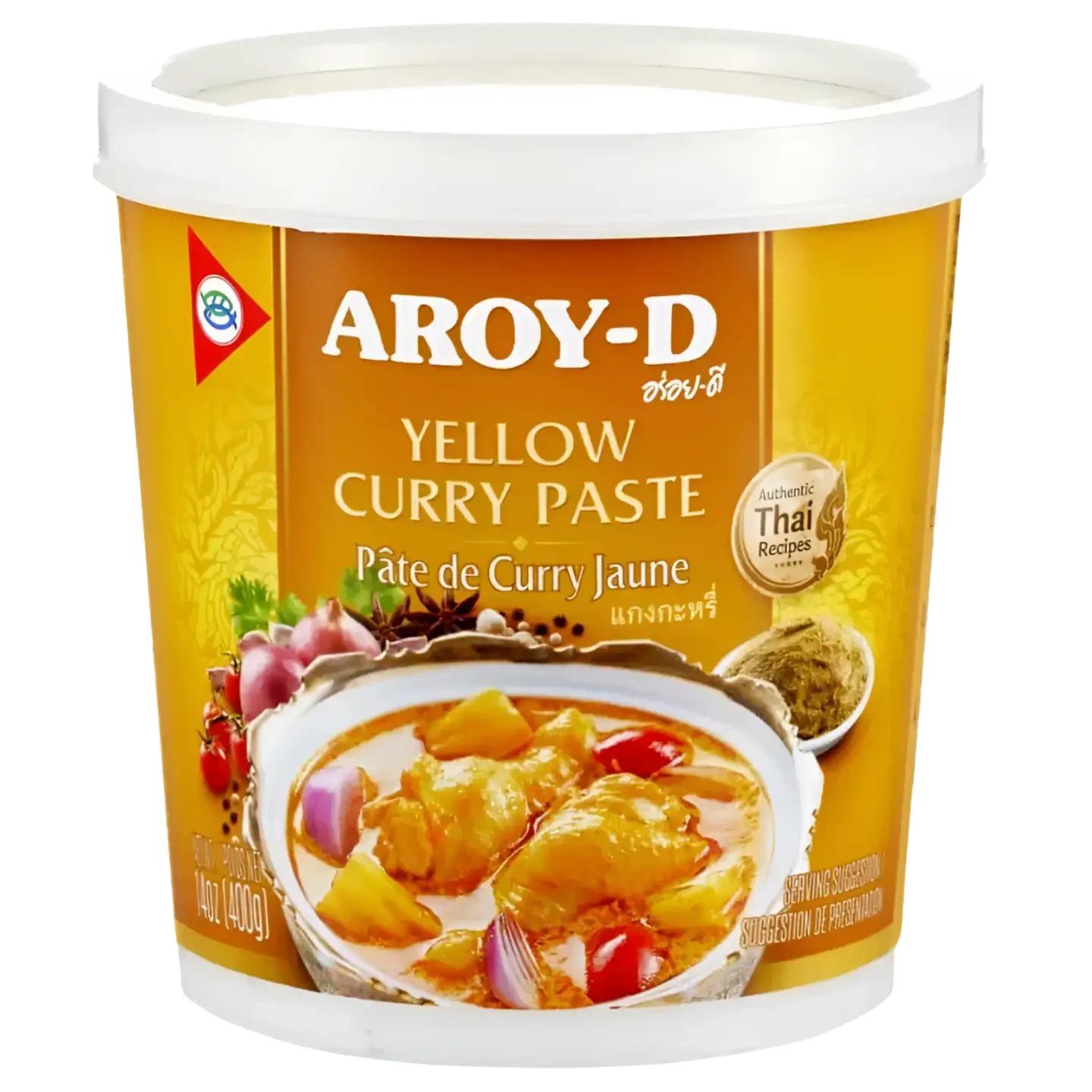 Kjøp Yellow Curry Paste - Aroy-D, 400g - Fodda.no Asiatisk Nettbutikk - Rask levering i hele Norge