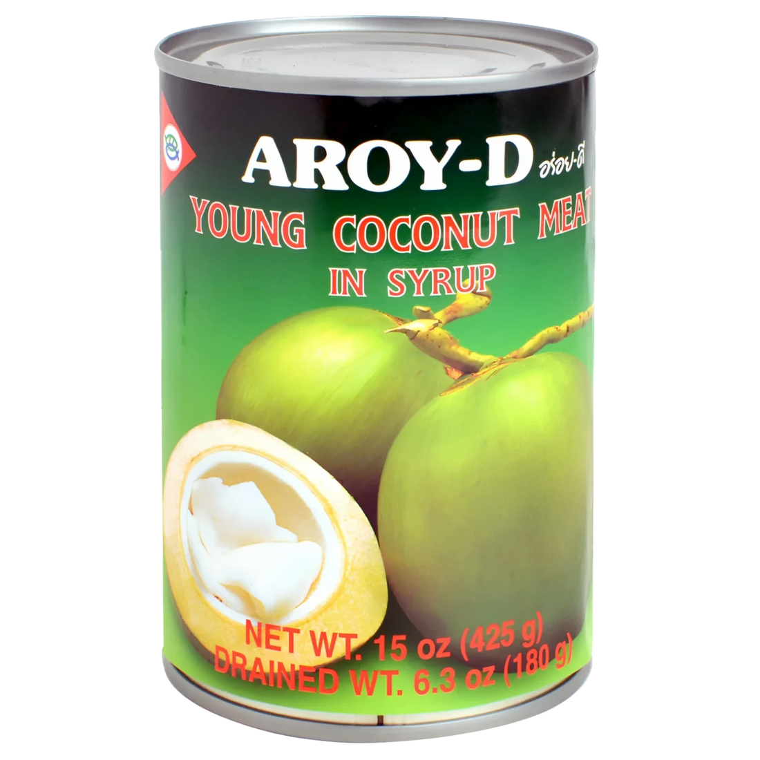 Kjøp Young Coconut Meat In Syrup - Aroy-D, 425g - Fodda.no Asiatisk Nettbutikk - Rask levering i hele Norge